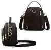 Femeii mici rucsac sac de umăr 2in1 negru rucsac urban