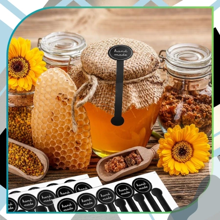 Autocolante decorative de securitate pentru borcane recipiente Hand made DIY 100buc.