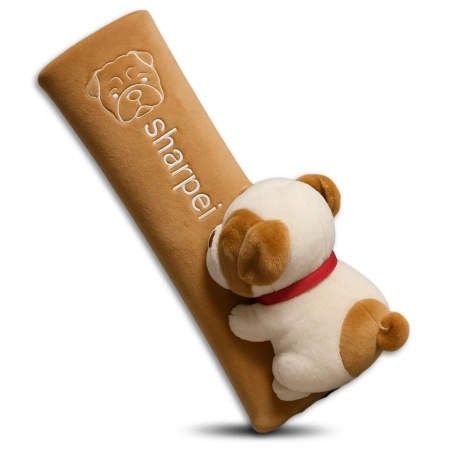 Husă centură de siguranță câine de pluș pentru copii