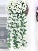 Hanging alb artificiale iederă alpinism flori decorative 1pc pentru balcon