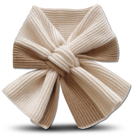 Eșarfă de damă pentru iarnă, călduroasă, bicoloră, bej