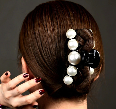 Clip de păr mare perlat