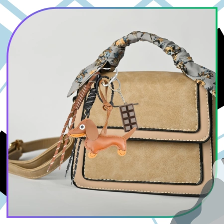 Breloc pentru chei, geantă, breloc, pandantiv, ciocolată, teckel maro