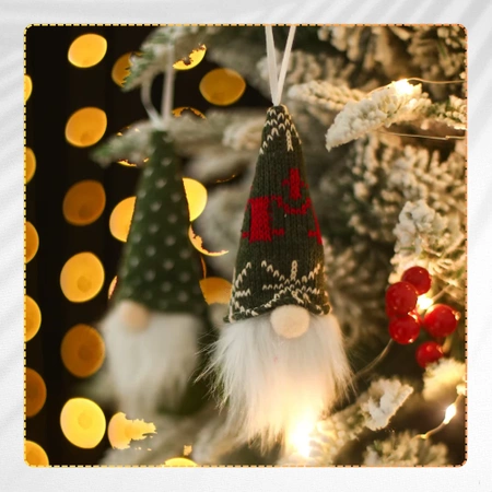 Gnom de Crăciun Moș Crăciun 15 cm Set de agățat Gnome de 3