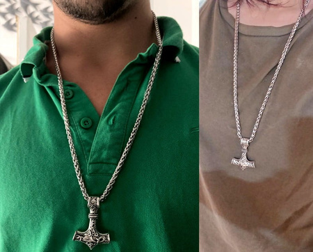 Colier Silver Hammer pentru bărbați THOR MJOLNIR CELTIC