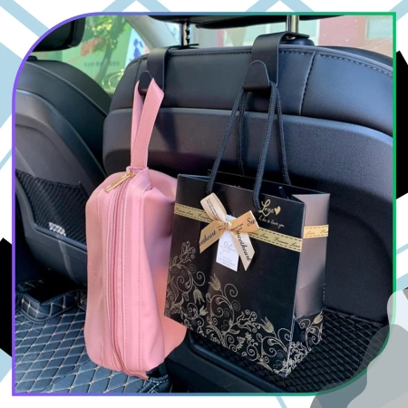 Coș de gunoi auto cu capac, compact, de călătorie