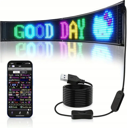 Display color LED, pentru masina, Melex, Bluetooth, USB, proiect XXXL