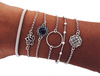 SET 6 bratari din argint, MANDALA floare de cristal
