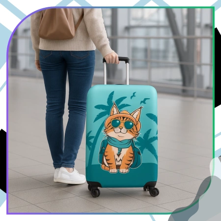 Husa de protectie elastica pentru valiza, bagaj de calatorie, cat