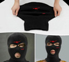 Balaclava masca neagra 3 orificii caldura AK