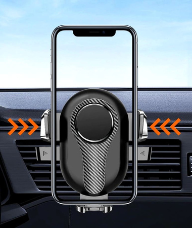 Suport telescopic auto pentru telefon, negru