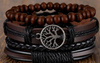 Set bratari piele, set PIELE PUNK