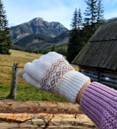 Mănuși de damă, model nordic, atingere, iarnă caldă