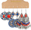 Set cercei populari boho, etnici pictati manual