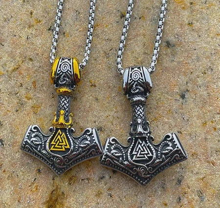 Colier bărbătesc Hammer of THOR MJOLNIR, oțel