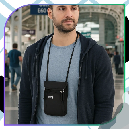 Geantă de voiaj pentru femei, husă neagră pentru bărbați, sistem antifurt RFID