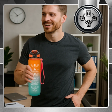 Sticla sport TRESSARI Sticla cu apa 1000ml fara BPA, Tritan rezistent