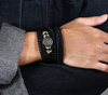 Set brățări punk black rock din piele