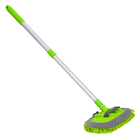 Perie pentru spălarea mașinii cu mâner telescopic și cap rotativ.