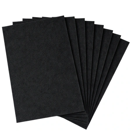 Foi decorative din fetru negru 30x30cm set de 10