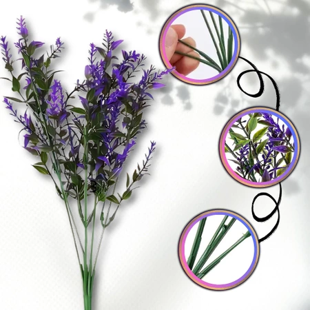 Flori artificiale violet 12buc lavandă buchet decorativ