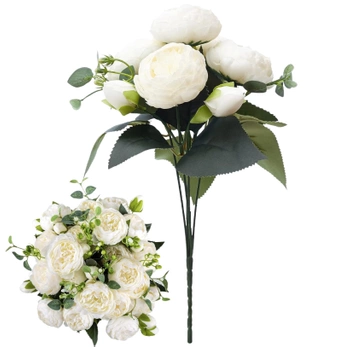 Buchet de bujori 1pc alb flori decorative flori artificiale