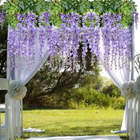 12 buc. glicine glicine pentru ghirlande de flori suspendate