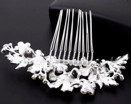 Pieptene de cristal decoratiuni par nunta flori