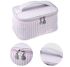 Organizator elegant patrat pentru geanta cosmetica din piele ecologica
