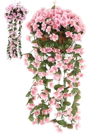 1 buc Hanging artificiale iederă alpinism flori decorative pentru balcon