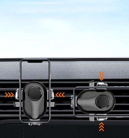 Suport telescopic auto pentru telefon, negru