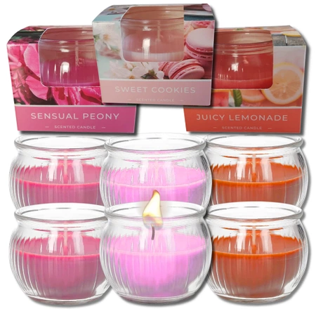 Set 6 lumanari parfumate lumanare biscuiti bujor cu fructe