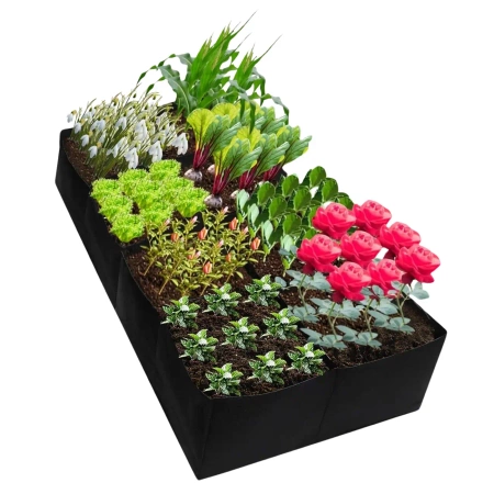 Geanta mare ghiveci cu flori pentru plantarea legumelor 120x60x30 cm