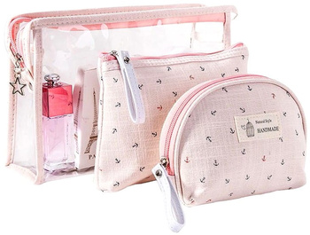 Set cosmetice Organizer Transparent Pink