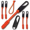 Set pandantive din metal portocaliu, 5 piese, sfoară pentru glisoare cu fermoar