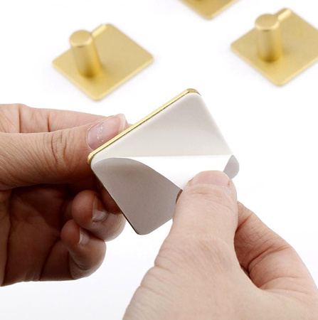 Set de 3 cârlige de perete autoadezive loft gold