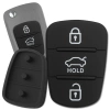 Hyundai Kia 3 butoane cheie cauciuc butoane de schimb carcasa telecomenzii