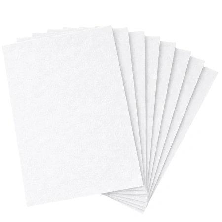 Set de 10 foi decorative din fetru alb 30x30cm