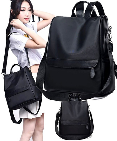 Rucsac sport urban dama, spatios, la moda, negru