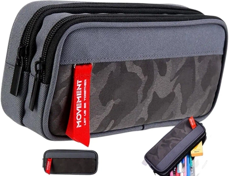 Trusa clasica camo, organizator cu doua compartimente, gri