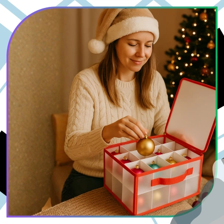 Recipient rezistent pentru depozitarea a 32 de globuri