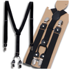 Bretele rezistente pentru pantaloni pentru bărbați de culoare neagră