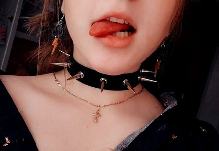 Cercei punk piele colier guler choker gotic