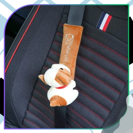 Husă centură de siguranță câine de pluș pentru copii