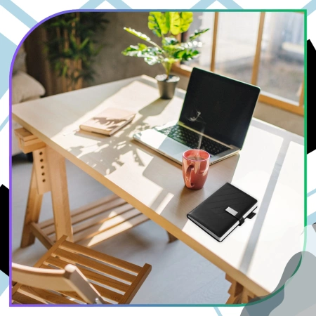 Notes, caiet cu fermoar, planner, jurnal A5, negru, elegant.