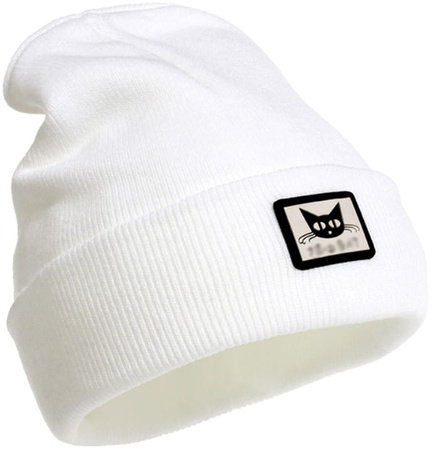 Căciulă de pisică beanie cu dungi calde pentru femei