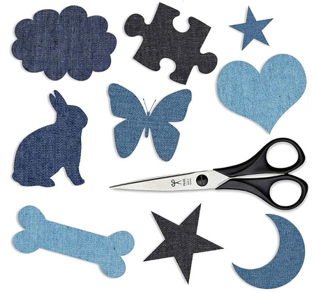 Set de 5 bucăți de plasturi de călcat pentru blugi THERMO PATCH