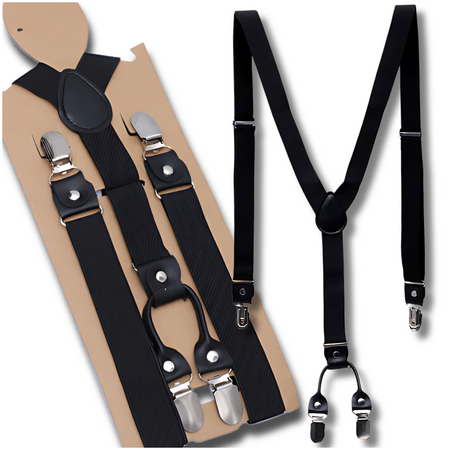 Bretele rezistente pentru pantaloni pentru bărbați de culoare neagră