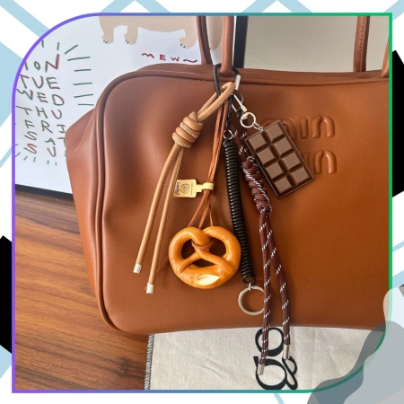 Breloc pentru geantă, chei, rucsac, breloc, pandantiv, covrig, tabletă de ciocolată