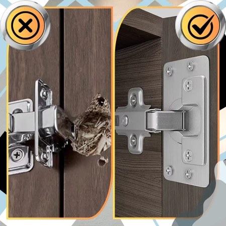 Set 12 placi reparatii balamale 4,5x9 cm pentru usi de mobila